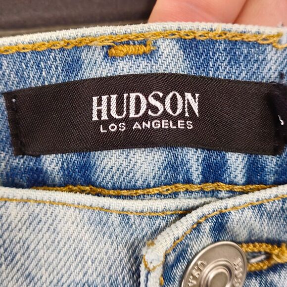 Hudson Women’s Jeans Clean Girl Denim Light Vintage Wash High Rise Wide Leg 33 - Picture 4 of 14